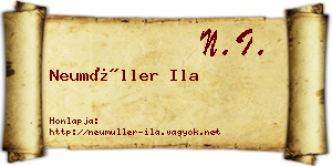Neumüller Ila névjegykártya